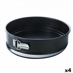 Springform Pan Pyrex Magic Circular Black 20 cm Metal 4 Units