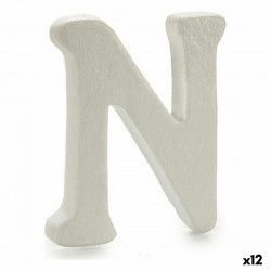 Letter N White polystyrene 1 x 15 x 13,5 cm (12 Units)