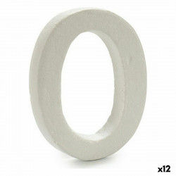 Letter O White polystyrene 1 x 15 x 13,5 cm (12 Units)
