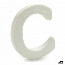Letter C White polystyrene 1 x 15 x 13,5 cm (12 Units)
