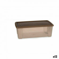 Storage Box with Lid Stefanplast Elegance Beige Plastic 5 L 19,5 x 11,5 x 33...