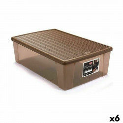 Storage Box with Lid Stefanplast Elegance Beige Plastic 38,5 x 17 x 59,5 cm...