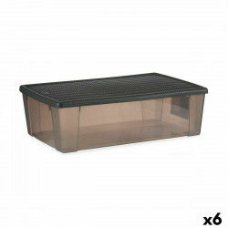 Storage Box with Lid Stefanplast Elegance Grey Plastic 30 L 38,5 x 17 x 59,5...
