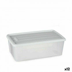 Storage Box with Lid Stefanplast Elegance White Plastic 5 L 19,5 x 11,5 x 33...