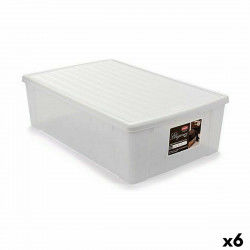 Storage Box with Lid Stefanplast Elegance White Plastic 38,5 x 17 x 59,5 cm...