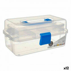 Boîte Multiusage Bleu Transparent Plastique 27 x 13,5 x 16 cm (12 Unités)