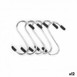 Hook for hanging up Set Silver Metal 7 cm (12 Units)