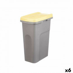 Rubbish bin Stefanplast Yellow Grey Plastic 25 L (6 Units)