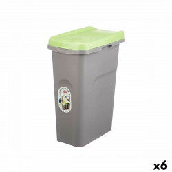 Rubbish bin Stefanplast Green Grey Plastic 25 L (6 Units)