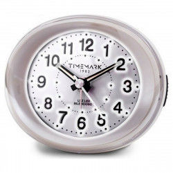 Analogue Alarm Clock Timemark White (9 x 9 x 5,5 cm)