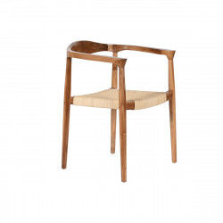 Dining Chair DKD Home Decor White Brown Natural 59 x 55 x 78 cm
