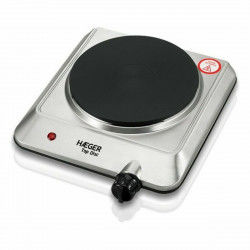 Electric Hot Plate Haeger HP-01S.014A Stainless steel 1 Stove Black Silver 1500W