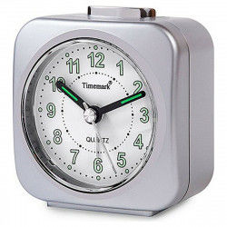 Reloj-Despertador Analógico Timemark Plateado (9 x 8 x 5 cm)