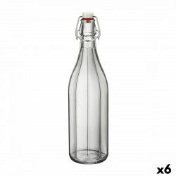 Flaske Bormioli Rocco Oxford Gennemsigtig Glas (1 L) (6 enheder)