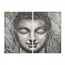 Set di 2 quadri Home ESPRIT Buddha Orientale 160 x 3 x 120 cm