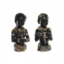 Decorative Figure DKD Home Decor 20,5 x 18 x 35 cm Black Colonial African...