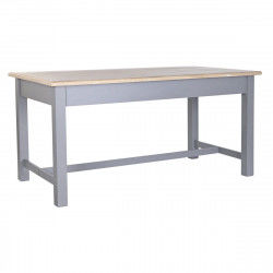Dining Table DKD Home Decor Grey Natural Wood Paolownia wood MDF Wood 161.5 x...