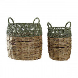 Basket set DKD Home Decor Rattan (33 x 33 x 40 cm)