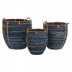 Basket set DKD Home Decor Navy Blue 56 x 56 x 60 cm