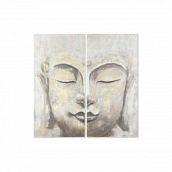Zestaw 2 obrazów DKD Home Decor Budda Orientalny (120 x 3,7 x 120 cm)