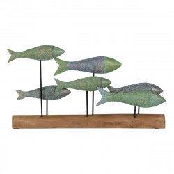 Decorative Figure Green Natural Fish 56 x 7 x 31 cm