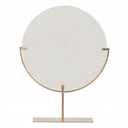 Decorative Figure White Golden Circle 45 x 10 x 57 cm