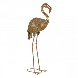 Decorative Figure Golden Pink flamingo 25 x 21 x 85 cm