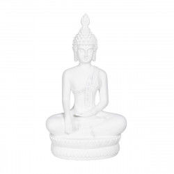 Dekorativ figur Hvid Buddha 24 x 14,2 x 41 cm