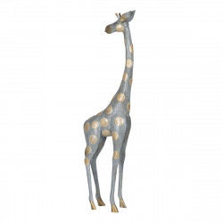 Dekorativ figur Grå Gylden Giraf 27 x 12 x 100 cm