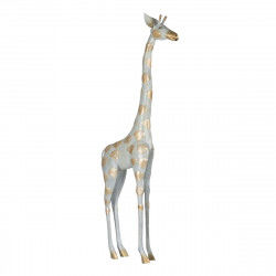 Dekorativ figur Grå Gylden Giraf 45 x 14 x 120 cm