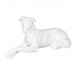 Dekorativ figur Hvid Hund 18 x 12,5 x 37 cm