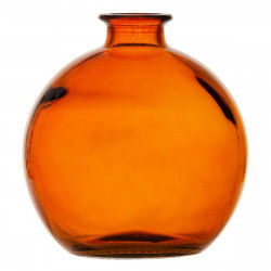 Vase Amber recycled glass 16 x 16 x 18 cm