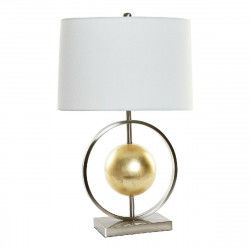Bordlampe DKD Home Decor 8424001806843 Hvid Gylden Sølvfarvet Metal 60 W 220...