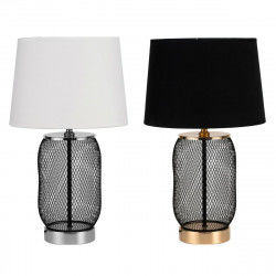 Desk lamp DKD Home Decor Silver Black Golden Metal White 220 V 50 W 28 x 28 x...