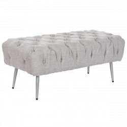Bench Home ESPRIT Grey Silver Polyester Metal 103 x 46 x 42 cm