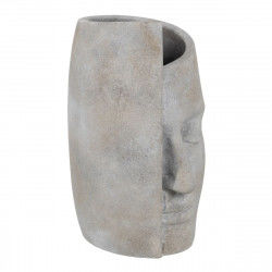 Vase Gris Ciment Visage 18,5 x 16 x 27,5 cm