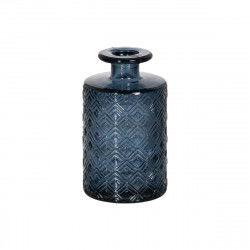 Vase WE CARE Blue recycled glass 9 x 9 x 16 cm