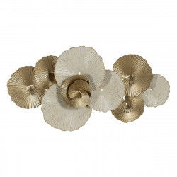 Wall Decoration Abstract White Golden Iron 91,4 x 6,4 x 49,5 cm
