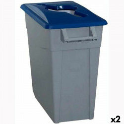 Cubo de Basura para Reciclaje Denox 65 L Azul (2 Unidades)