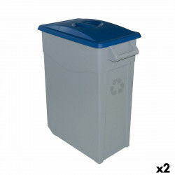 Recycling Waste Bin Denox 65 L Blue (2 Units)