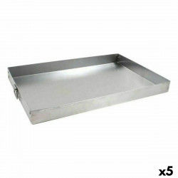 Rektangulær Form VR Sølvfarvet Aluminium 38 x 25 x 3,5 cm (5 enheder)