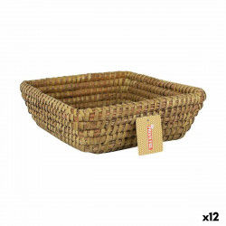 Multi-purpose basket Privilege Korne Brown wicker Squared 27 x 27 x 9 cm (12...