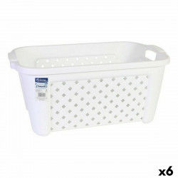 Laundry Basket Tontarelli 8065405/112 35 L White Rectangular 58 x 38 x 26 cm...