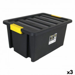 Storage Box with Lid Brico Dem Brico 55 L 63 x 43 x 29 cm (3 Units)