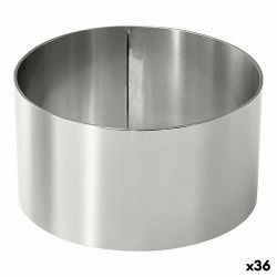 Serving mould Silver Stainless steel 8 cm 0,8 mm (36 Units) (8 x 4,5 cm)