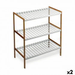 Shelves Confortime White Bamboo 70 x 35 x 76,2 cm (2 Units)