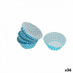 Set of Cake Tins Wooow Disposable Blue (36 Units) (50 pcs)