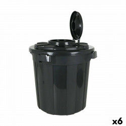 Rubbish Bin Dem Hop 50 L Black 49,5 x 49,5 x 50 cm (6 Units)