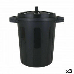 Rubbish Bin Dem 50 L Black 55 x 41 x 54 cm (3 Units)