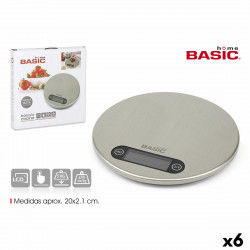 Digital Kitchen Scale Basic Home Silver 20 x 2,1 cm (6 Units)